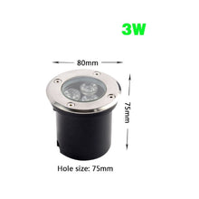 Load image into Gallery viewer, Waterproof led light garden underground 1W 3W 5W 10W IP67 Outdoor Buried Garden Path Spot Recessed Inground Lighting
