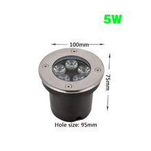 Load image into Gallery viewer, Waterproof led light garden underground 1W 3W 5W 10W IP67 Outdoor Buried Garden Path Spot Recessed Inground Lighting
