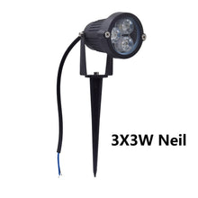 Load image into Gallery viewer, 9W Waterproof Spike Landscape LED Light 12V 5X2W 220V Landscape Spot Light IP65 Outdoor For Garden
