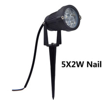 Load image into Gallery viewer, 9W Waterproof Spike Landscape LED Light 12V 5X2W 220V Landscape Spot Light IP65 Outdoor For Garden
