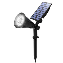 Load image into Gallery viewer, T-SUNRISE Solar Powered 4/7 LED Lamp Adjustable Solar Spotlight In-Ground IP65 Waterproof Landscape Wall Light Outdoor Lighting
