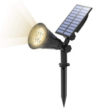 Load image into Gallery viewer, T-SUNRISE Solar Powered 4/7 LED Lamp Adjustable Solar Spotlight In-Ground IP65 Waterproof Landscape Wall Light Outdoor Lighting
