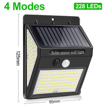 Load image into Gallery viewer, 228 144 LED Solar Light Outdoor Solar Lamp PIR Motion Sensor Light Waterproof Solar Powered Sunlight for Garden Decoration
