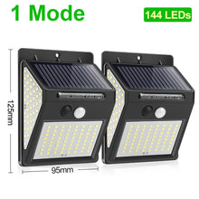 Load image into Gallery viewer, 228 144 LED Solar Light Outdoor Solar Lamp PIR Motion Sensor Light Waterproof Solar Powered Sunlight for Garden Decoration
