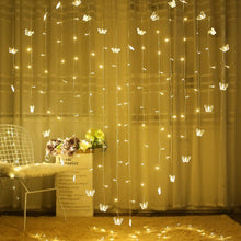 Load image into Gallery viewer, Butterfly Curtain Fairy Lights 120LED Twinkle String Lights 8 Modes Christmas Light for Wedding Bedroom  Party Decoration
