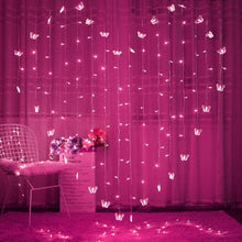 Load image into Gallery viewer, Butterfly Curtain Fairy Lights 120LED Twinkle String Lights 8 Modes Christmas Light for Wedding Bedroom  Party Decoration
