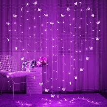 Load image into Gallery viewer, Butterfly Curtain Fairy Lights 120LED Twinkle String Lights 8 Modes Christmas Light for Wedding Bedroom  Party Decoration
